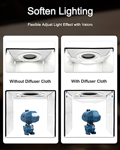 DUCLUS Light Box Photography, 16x16 Inch Photo Light Box