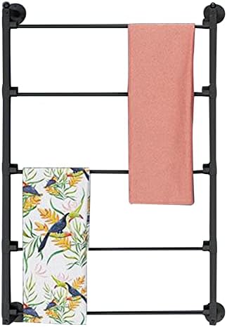 5-Layer Wall-Mounted Tie & Scarf Organizer Rack, Stylish Ribbon & Wrapping Paper Display for Home/Office, Adjustable 60/70/80cm Height, Space-Saving Storage Solution (Color: D, Size: 70x75cm)