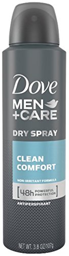 Dove Men + Care Dry Spray Antiperspirant, Clean Comfort 3.8 oz (Pack of 12)