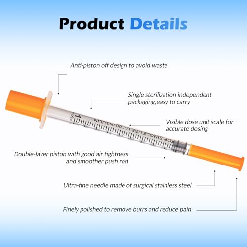 Suministros desechables de 25 Ga de 1 pulgada con capacidad de 1 ml 2