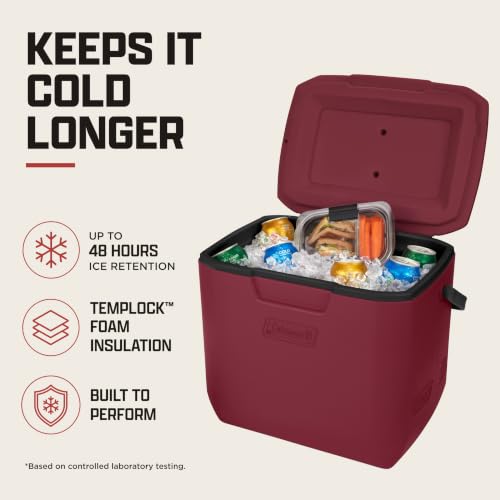 Image of Coleman Chiller 9 /16 /30 /48 /60qt Cooler with Ice Retention, Leak Resistant, Great for Camping, Concerts, Sports, and More