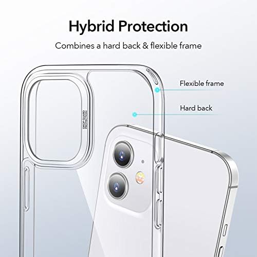 ESR Case and Screen Protectors Compatible with iPhone 12 mini Includes 2-Pack Glass Screen Protector Ultra-Thin Shock-Absorbing Corners  Clear