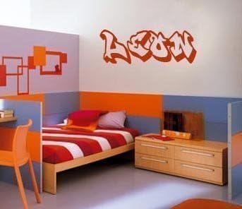 WALL ART DESIREGRAFFITI PERSONALISED NAME KIDS BEDROOM WALL ART VINYL DECAL STICKER 24 COLOURS AVAILABLE (black PLEASE MESSAGE US WITH CHOSEN NAME)