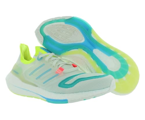 Image of adidas Ultraboost 22 Mens Shoes Size 14, Color: White Tint /Sky Rush /Mint Rush /Off-White