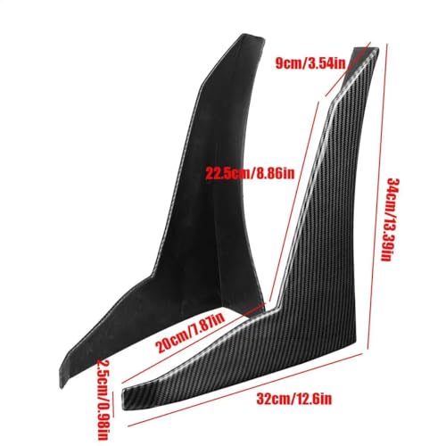 Cubierta de ventilación lateral universal con divisor de parachoques y aleta de coche 3