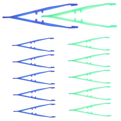 SOLUSTRE Beading Tweezers 15pcs Plastic Tweezers for Crafts Boys and Girls Friendly Easy to Hold for Home