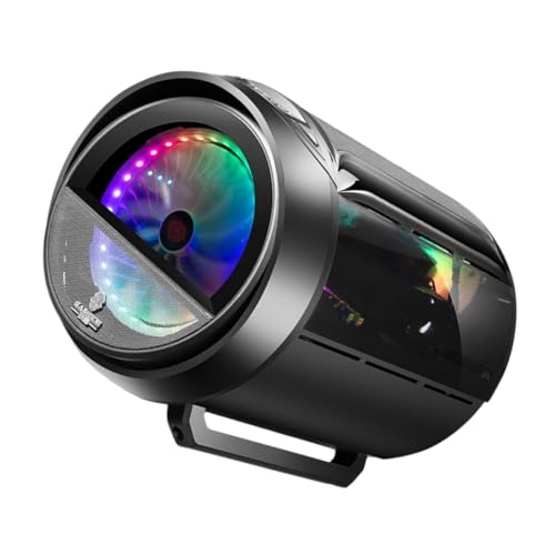 Gabinete de PC OSALADI Matx con iluminación RGB, diseño panorámico redondo, negro, con soporte para refrigeración líquida y uso para oficina en casa y juegos miniatura 1