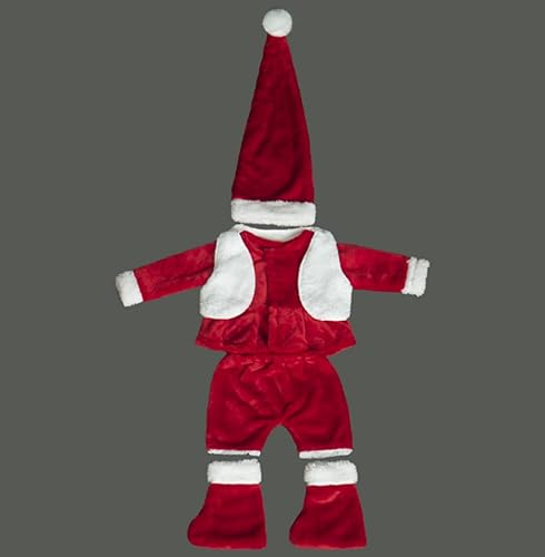Miniatura 3 de Traje de fotos de Navidad para bebé recién nacido, traje de sesión de fotos, sombrero rojo, pantalones, ropa, botas con disfraz de Navidad