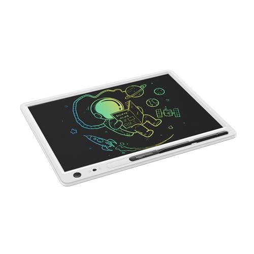 Image of Amazon Basics Writing Tablet with 15-inch Rainbow Colour LCD Screen and Stylus Pen for Kids & Adults (White)