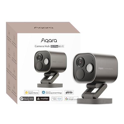 Aqara 4MP Camera Hub G5 Pro WiFi, True Color Night Vision Security Camera Outdoor, 2.4/5Ghz WiFi, HomeKit Secure Video, Thread Border Router, Local Detection, Thread/Zigbee, Supports Alexa,G