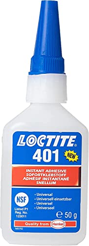 LOCTITE 401 Instant Adhesive 50g – Universal High-Strength Cyanoacrylate Glue for Fast Repairs on Plastics, Rubber, Metal, Wood & More – Quick-Curing Industrial Liquid Super Glue