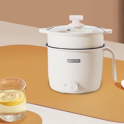 JISADER Panela elétrica de arroz elétrica 2 engrenagens antiaderente multiuso mini panela de viagem