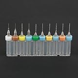 Xiuganpo 10-teiliges Scharfes Wolframcarbid-Mikrobohrer-Set für Präzisionsschneiden von Leiterplatten, 0,3–1,2 Mm