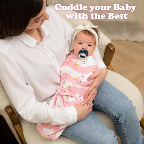 Image of Newborn Swaddle Blanket for 0-3 Month, Swaddles for Newborns Baby Girls Boys, 100% Organic Cotton Nursery Swaddling Blankets, Adjustable Sleep Sack for Babies (3-Pack)