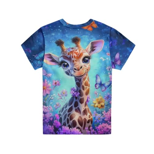 Image of Xhuibop Kids Tshirts Girls Boys 3-16 Years Summer Clothes for Teens Loose Fitting Tops