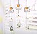Falytemow Japanese Wind Chimes Cute Cat Small Wind Bells Handmade Glass Japanese Style Pendant for Home Decors (3 pcs White)
