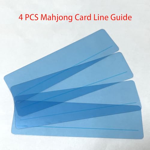Guía de líneas para cartas Mahjong, 4 piezas, azul miniatura 5