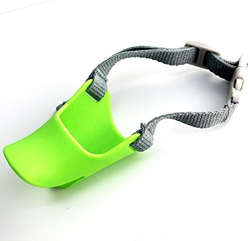 JOHN CABOT Super Cute Pet Muzzle Anti Bite Dog Mussel Duck Mouth Shape Dog Mouth Covers Dog Muzzles (S, Green)