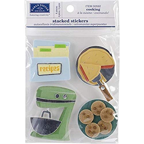 Karen Foster Design, Scrapbooking and Craft Embellishment Stacked Sticker, Cooking