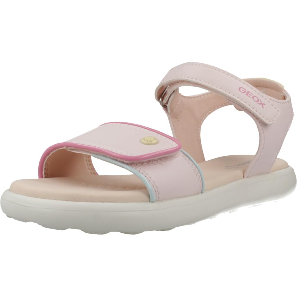 Geox J PUFFYPOP GI Sandal, Pink/Multicolour, 34 EU