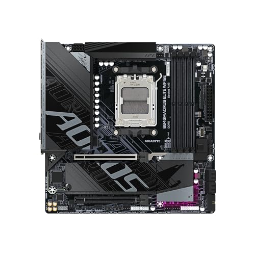 GIGABYTE B840M AORUS Elite WIFI6E AMD Socket AM5, M-ATX, DDR5, 2X M.2, PCIe 4.0, USB-C, USB 3.2 Gen 1, WIFI6E, 2.5GbE LAN, EZ-Latch - Scheda madre - Immagine 1