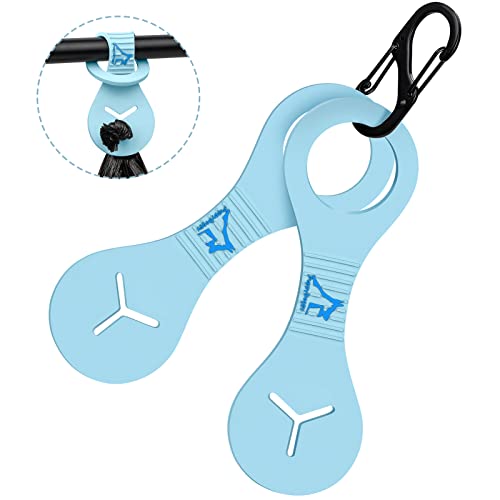 Image of Dog Poop Bag Holder for Leash Waste Bag Carrier Dog Poop Bag Dispenser for Walking Running Bicycle Accessory 2 pieces (Blue)