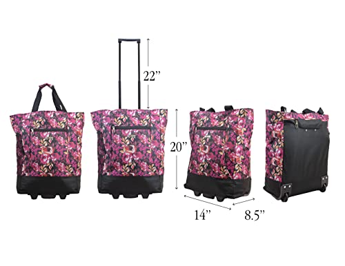 Rolling Tote Bag/Rolling Tote with Wheels and Handle/Shopping Tote Bag4