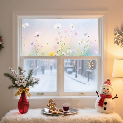 Vinilo Decorativo para Ventana IVN con Diseño Floral Suave miniatura 2