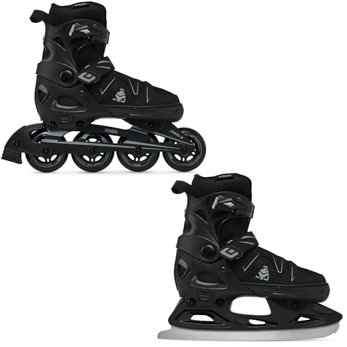 RAVEN Pulse 2in1 Schlittschuhe Inline Skates Inliner für Kinder und Erwachsene verstellbar (PRO...