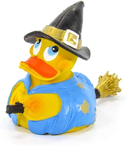 Lanco – Pato de Goma Coleccionable, Bruja, 100% Caucho Natural, hecho a mano