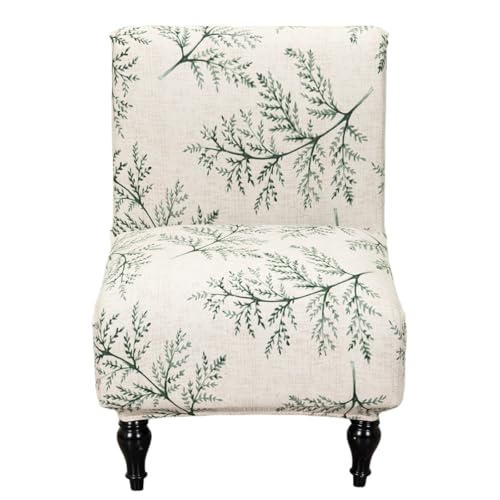 Image of Eco-Ancheng Armless Chair Slipcover Removable Armless Accent Chairs Covers Washable Armless Slipper Chair Slipcover Printed Armless Chair Furniture Protector Covers for Living Dining Room Hotel