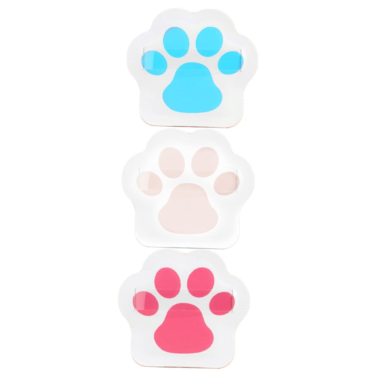 PartyKindom Dorable Cat Claw Makeup Puff Set 3pcs Face Powder for Foundation Cream Concealer Non-slip Design
