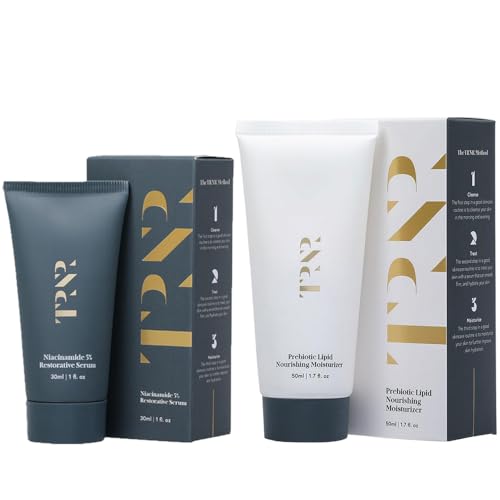 Niacinamide 5% Restorative Face Serum & Prebiotic Lipid Nourishing Facial Moisturizer | Skincare for Men & Women