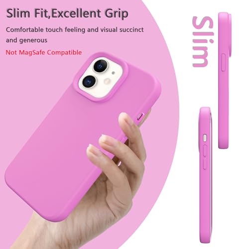 Image of iPhone 11 Case Silicone,Soft Microfiber Lining(Plum Pink)