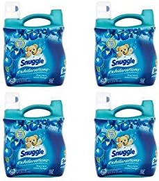 Snuggle Exhilarations Liquid Fabric Softener, Blue Iris and Ocean Breeze set of 4, 96 fl. oz per Jug a Total of 384fl. oz