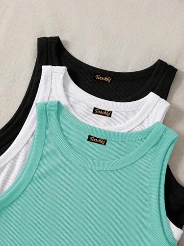 Image of Tops for Women Crop Top for Women's Tank Activewear Tee Sports Western Casual Cotton Camisole Pack of 3 Combo