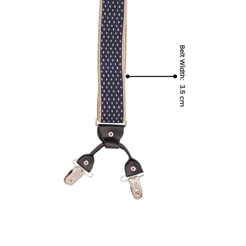 Image of The Tie Hub Suspenders for Men | Slim Clip-On Y-Back Elastic Braces | Adjustable 1.25 Inch | Formal Wedding Office