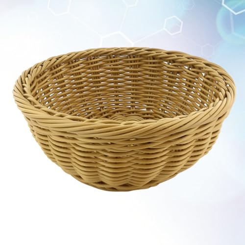 Cesta circular de plástico lavable para evitar migas en la mesa y guardar snacks con orden 8
