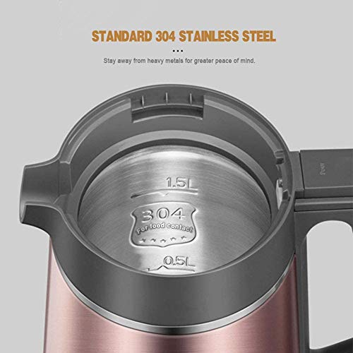Bouilloire acier inoxydable 1,7 L double paroi chaudière eau sans fil - 7