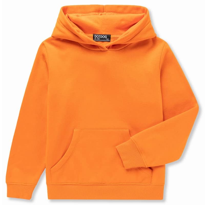 DOTDOG Unisex Kids Soft Brushed Fleece Pullover Hooded Sweatshirt Classic Casual Hoodie for Boys or Girls (3-12 Years)2