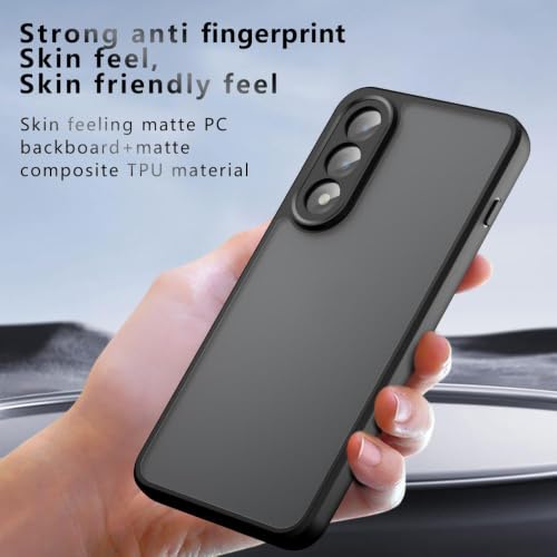 Image of Matte PC + TPU Back Cover Case for OnePlus Nord 5 5G, Air Bag Protection, Anti-Fingerprint, Micro Arc Edge, Never Yellowing, Skin-Friendly Feel, Black