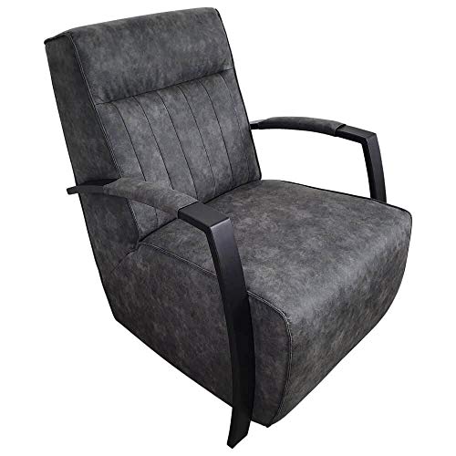 Clubsessel Loungesessel mit Armlehnen - bequemer Luxus Polstersessel Vintage für Wohnzimmer, Bar, Saal, Kaminzimmer - Armsessel im modernen Look fertig montiert (B/T/H) 67/80/75 cm Town 98 Cover