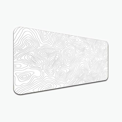 Image of Japan Series inchTopography White inch Limited Edition Large Gaming Mouse Pad - 585mm x 280mm x 3mm - Water & Dust Resistant Desk Mat for Gaming and Work - Non-Slip Base, Durable Surface