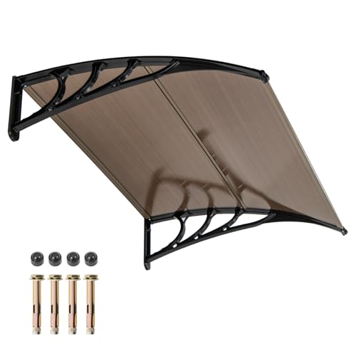 Toolsempire Window Awning Door Canopy, 48' x 40' Door Awnings Exterior with UPF50+ Sun Rain Snow...