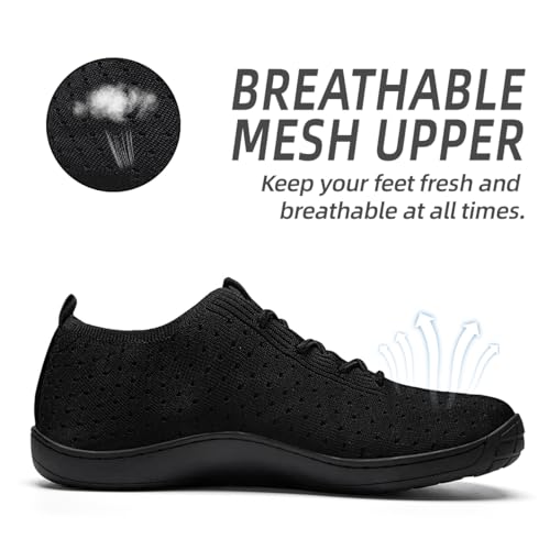 Womens Wide Toe Sneakers Walking Shoes Workout Slip On Sports Zero Drop Minimalism Lightweight Breathable Running Tennis Training Flat Sole3