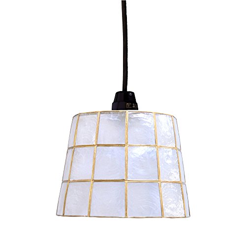 ルチェルカ 北欧風 ペンダントライト ロハス ミニ 1灯タイプ セード:ホワイト/コード:ブラック 電球別売 LC10752-BK エルックス