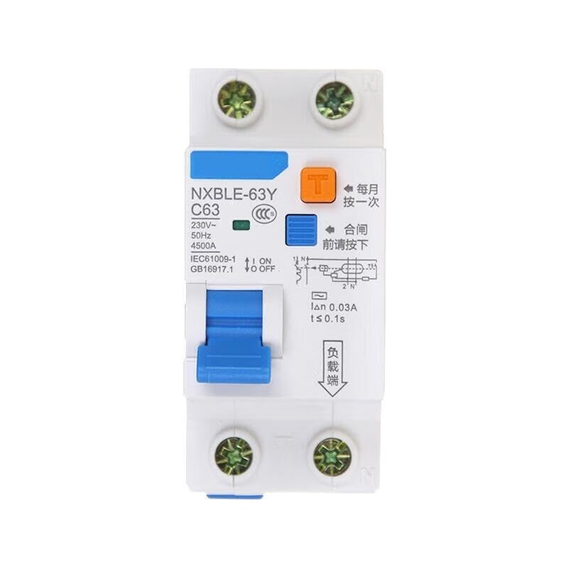 残留電流作動型遮断器；NXBLE-63Y 1P+N C63 0.03A 4.5kA