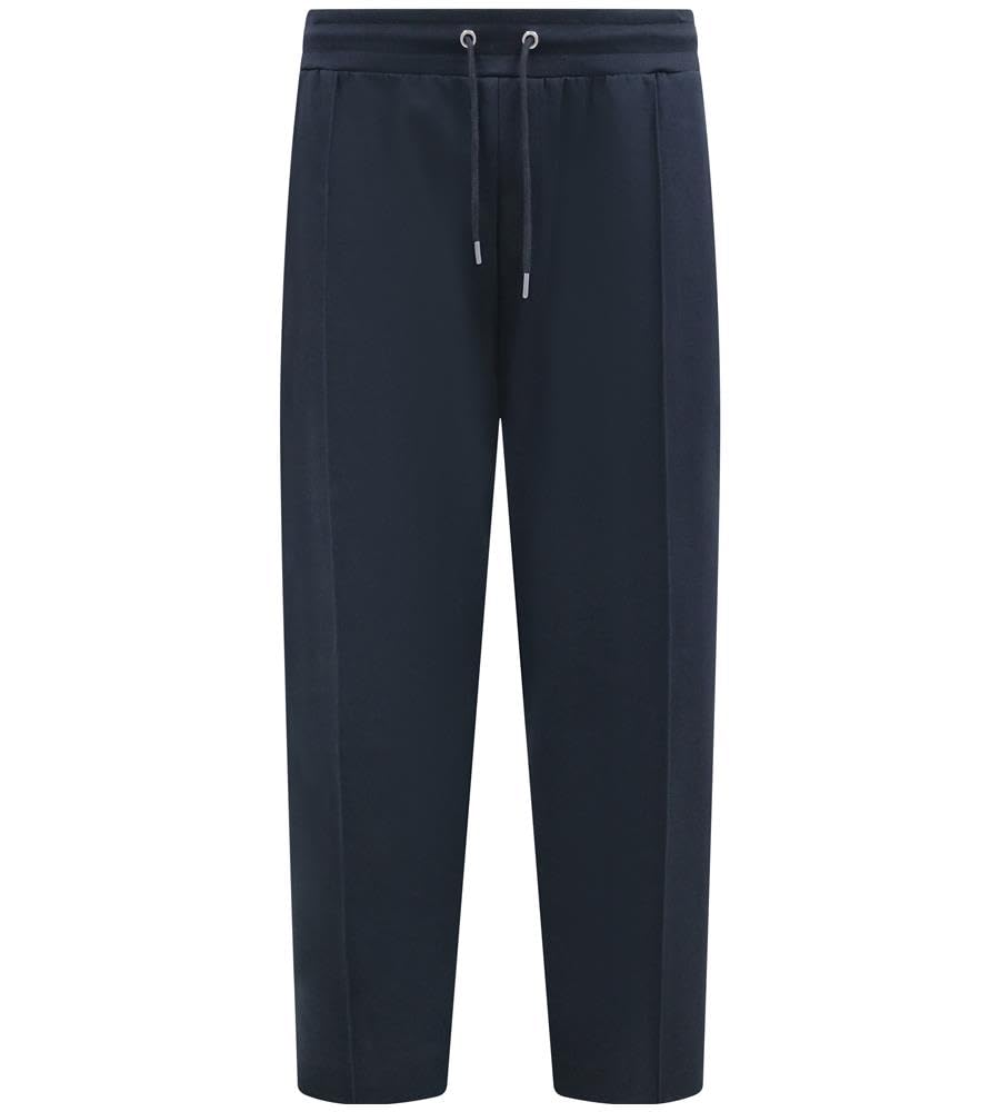D555 Men's Blue Kingswood Couture Open Hem Jogger For With Pin Tuck Front In Dark Navy, 2XL