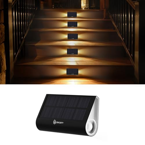 ZCOUCOU ソーラーライト 屋外 防水 階段ライト ソーラーデッキライト 暖色...