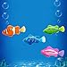 Produktbild XUNQI Roboter Schwimmen Fisch 4 Stück Batteriebetriebene elektrische Schwimmen Tauchen schwimmende Wasser aktiviert Clown Fisch Roboter Fisch im Wasser magische elektronische Spielzeug Kinder